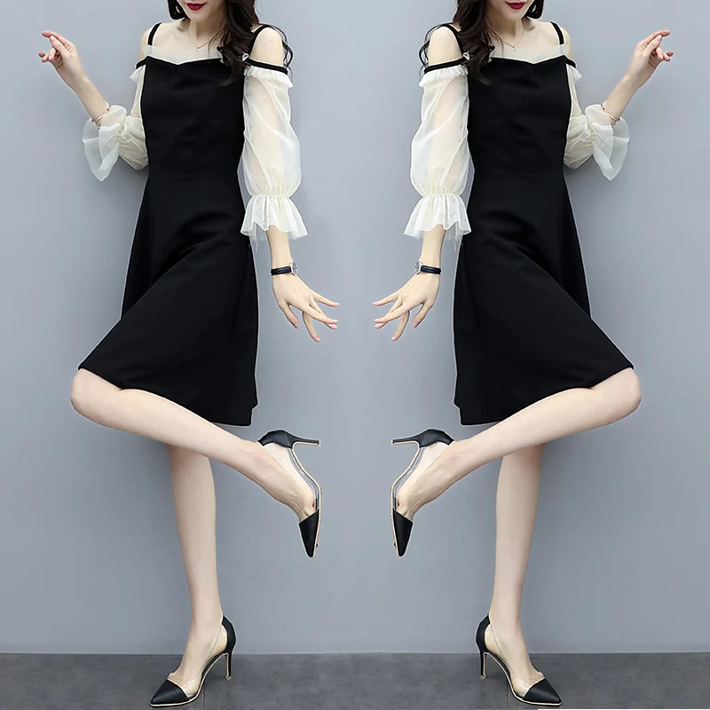 Новинка 2019 весеннее модное женское платье лоскутные облегающие сетчатые платья