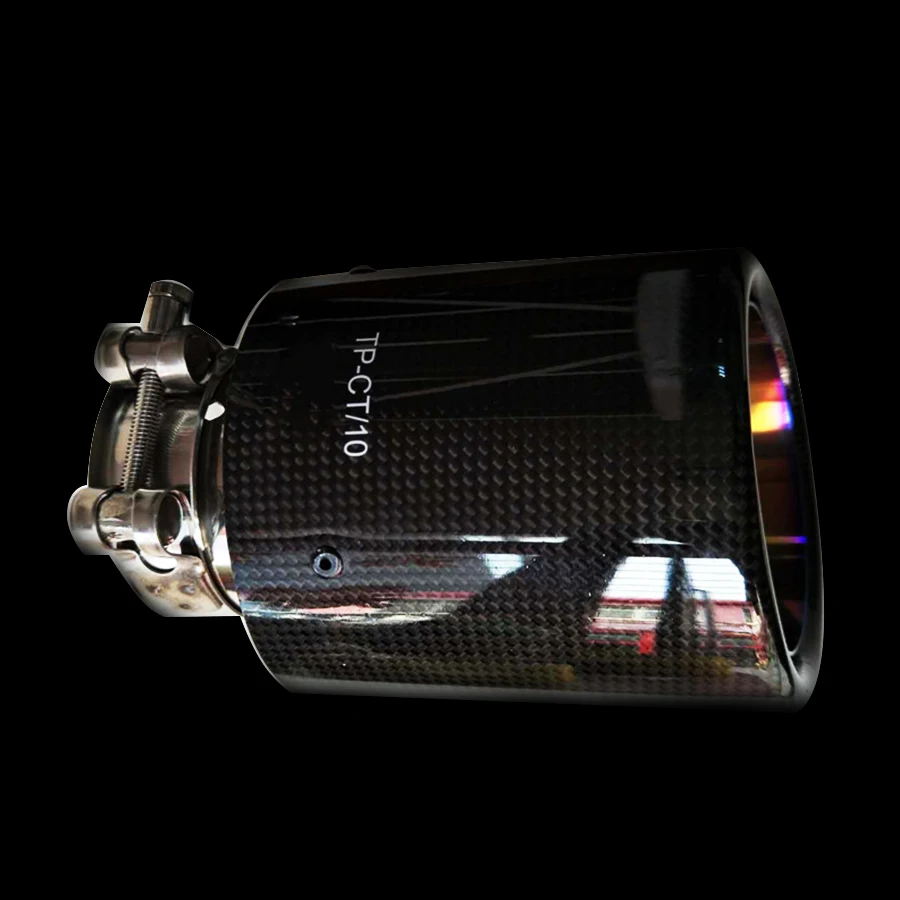 Глушитель наконечника трубы из стали углеродного волокна 63 мм 89 синий автомобиль