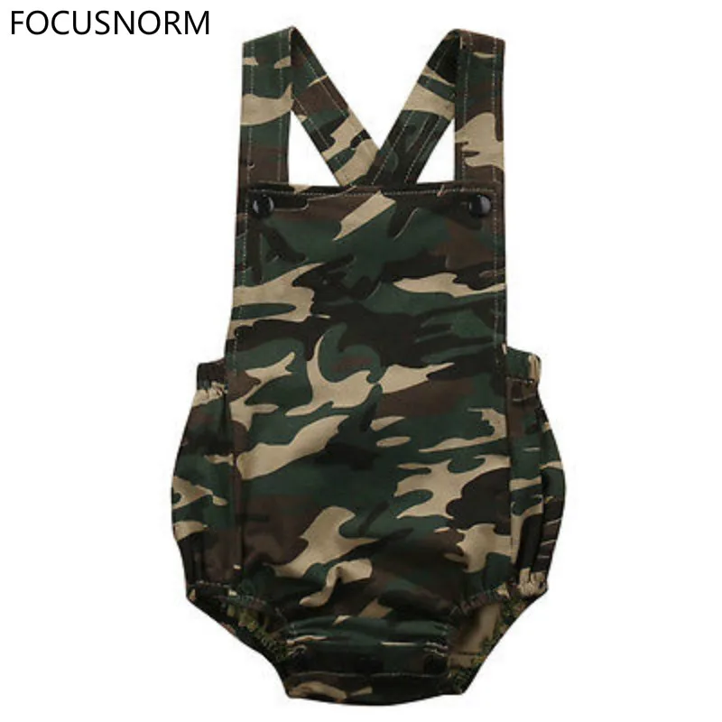 FOCUSNORM/Новый хлопковый комбинезон без рукавов для новорожденных девочек и