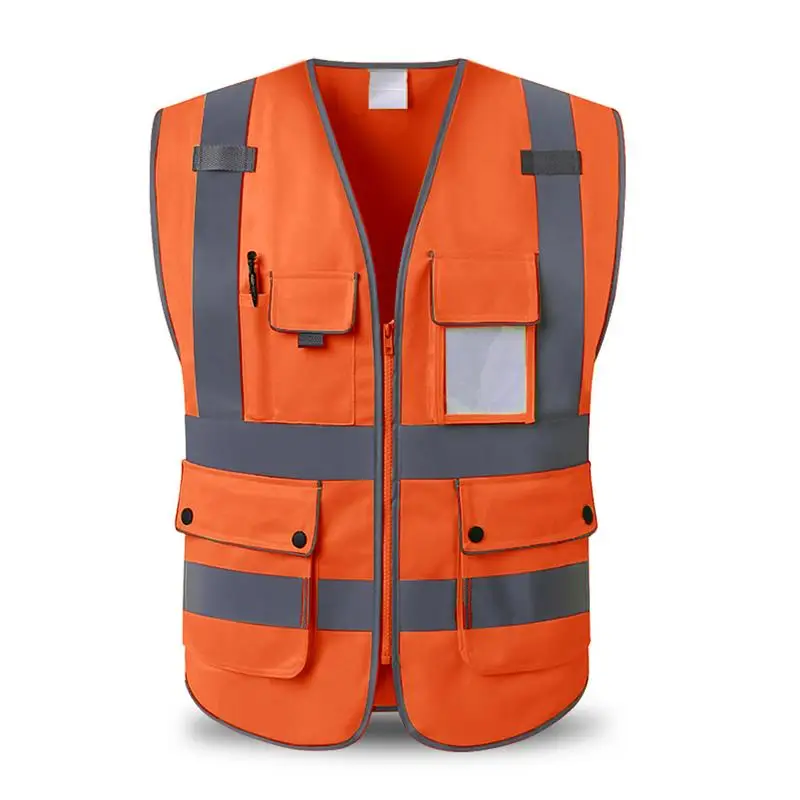 Светоотражающий Жилет унисекс с несколькими карманами защитный жилет для езды