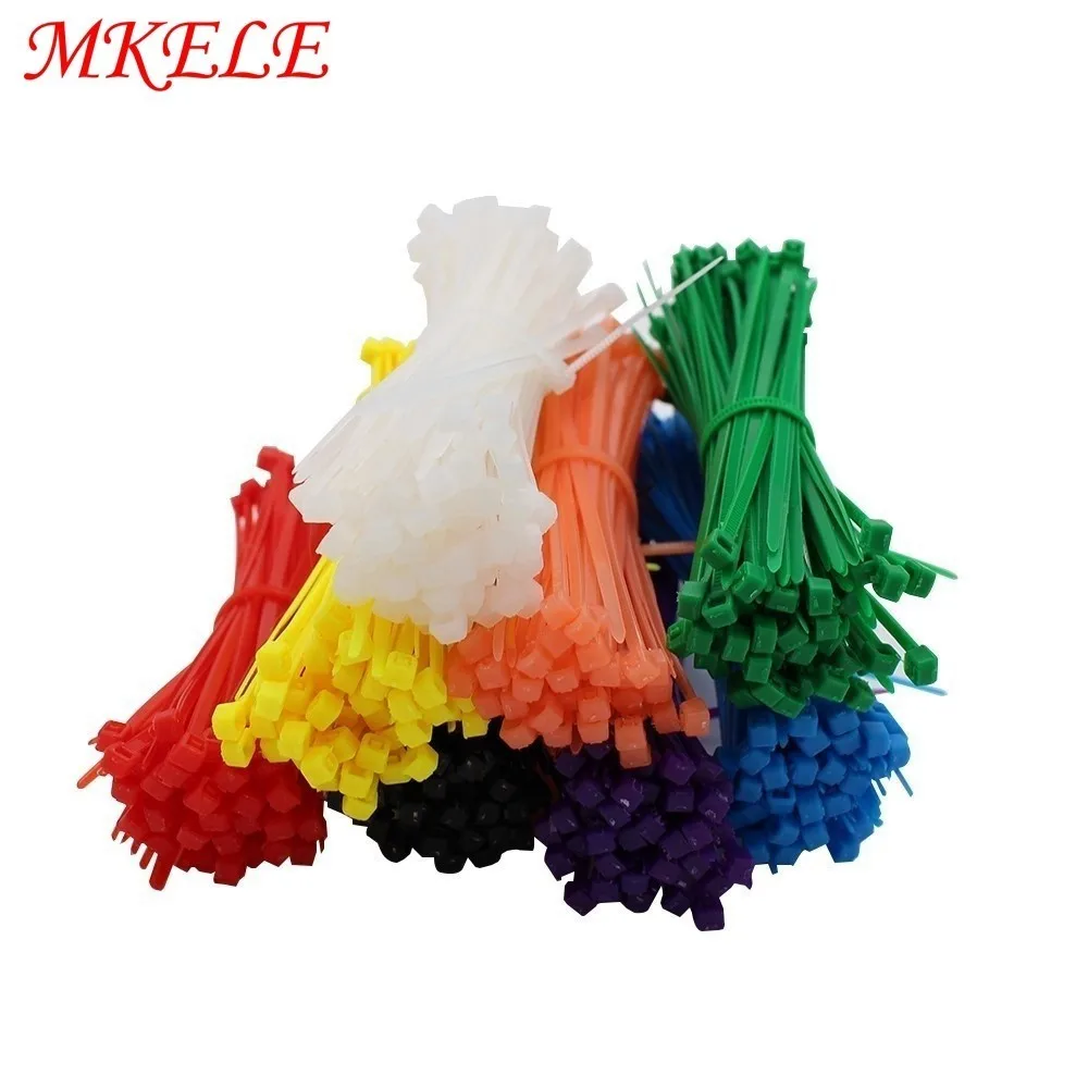 Бесплатная доставка цветные нейлоновые кабельные стяжки 3х100 мм пластиковые на