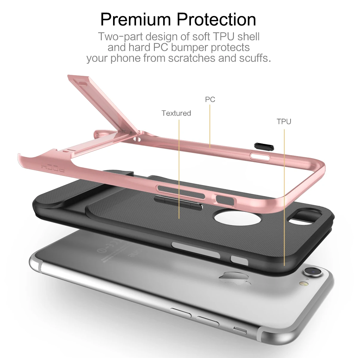 Buluby держатель стенд телефонные чехлы для iPhone X Xs 8 7 Plus чехол тонкий роскошный