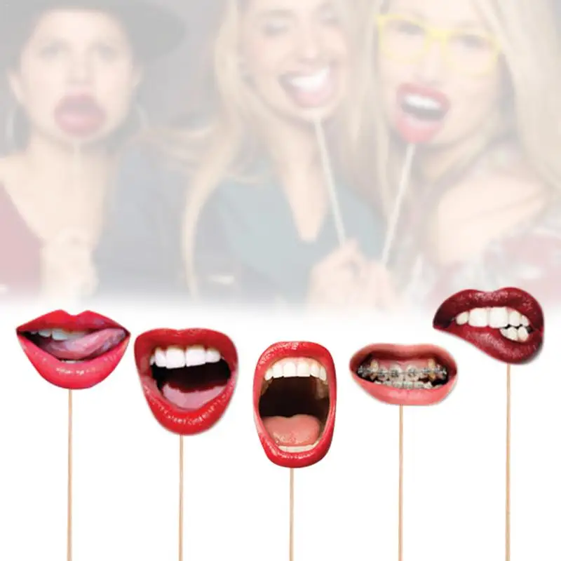 

20Pcs/Set Adult Funny Lip Mouth DIY Photobooth Props Wedding Decoration DIY Photo Booth Birthday Party Decorations