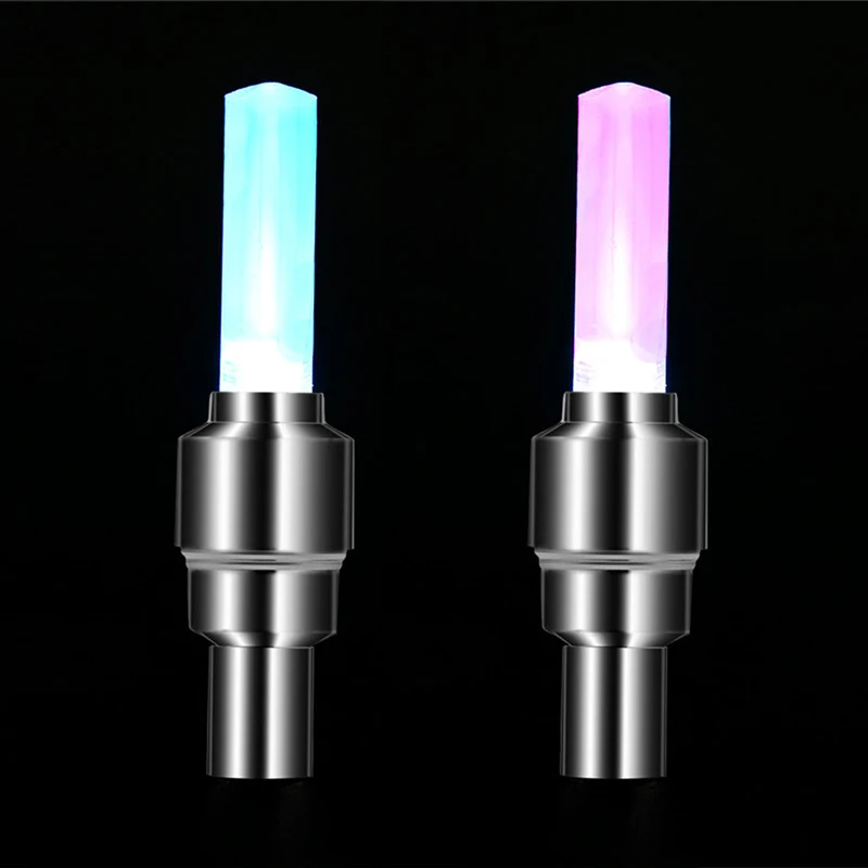 

Multicolour colorful Bike Car Motor Wheel Tyre Tire Valve Cap vibration Spoke Flashing Lamp 2 Pcs Bicycle LED Light