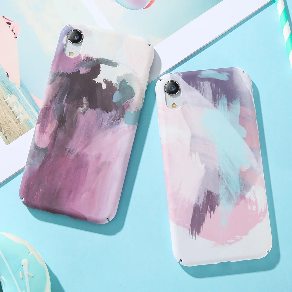 KISSCASE граффити чехол для iPhone X Xs Max шикарный матовый телефона 6 6s 7 8 Plus Xr жесткие
