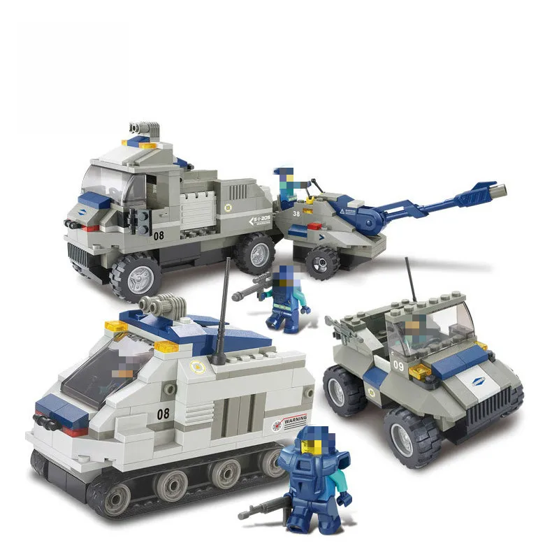 467pcs Plastic Building Blocks Specia Force Military Assembling Armor Artillery Group 0208 Initiation Alpinia Oxyphylla Toys | Игрушки и