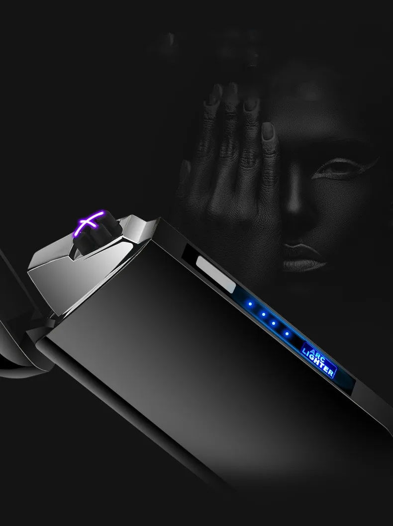 USB зарядка двойная дуговая зажигалка электрическая плазменная Зажигалка