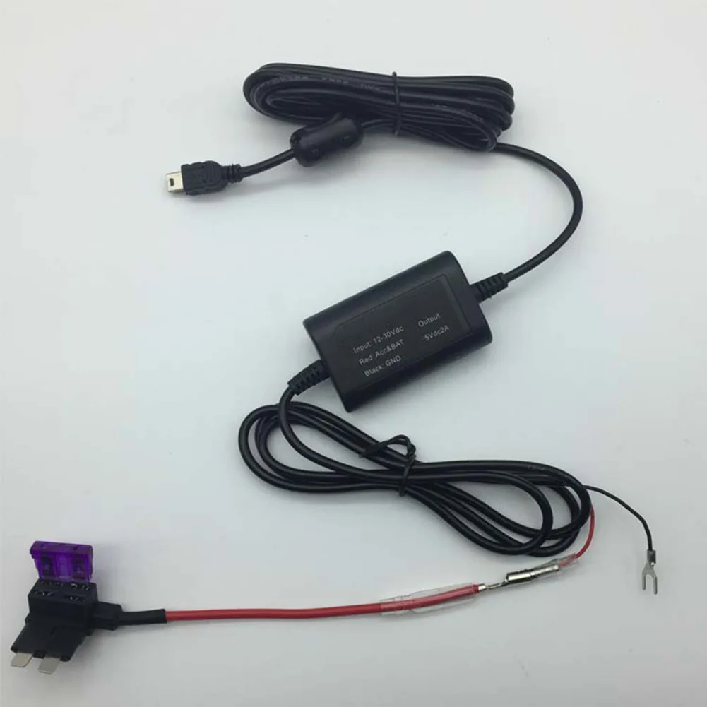 Кабель для зарядки от 12 в 24 до 5 В с Mini USB защитный кабель видеорегистратора
