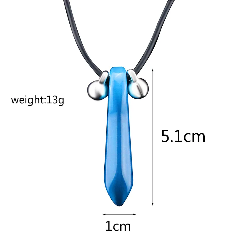 

Uzumaki Tsunade Costume Props Metal Anime fan White Green Blue Pendant necklace