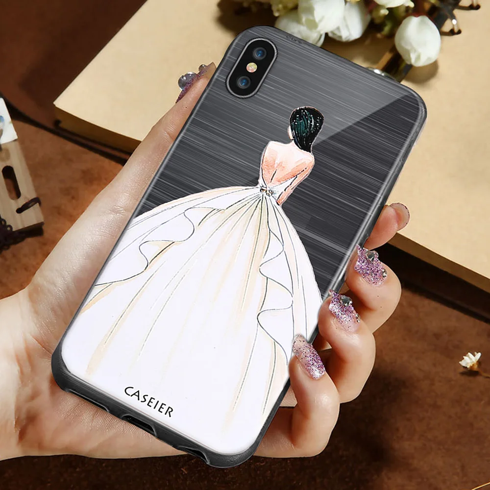 CASEIER Дамский чехол для телефона iPhone 7 8 X Мягкий силиконовый из ТПУ Plus сексуальный