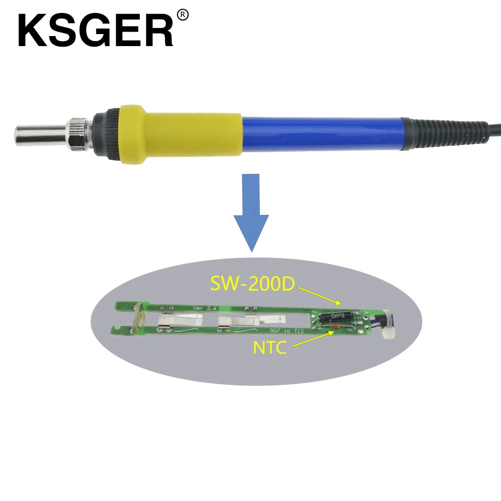 Ручка паяльника KSGER из алюминиевого сплава 9501 907 для V2.1S V2.0 V3.0 Stm32 Oled T12 цифровой