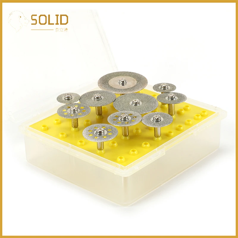 

Mini Sharp Diamond Cutting Disc Wheel Rotary Grinding Tool with 1/8" Shank Cut Off Wheel Blades Set for Metal Cutter Tools 10Pcs