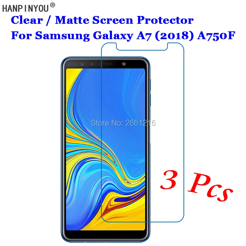 

3 шт./лот для Samsung Galaxy A7 (2018) A750F 6,0 "HD Прозрачная/Антибликовая матовая Передняя защитная пленка для сенсорной пленки