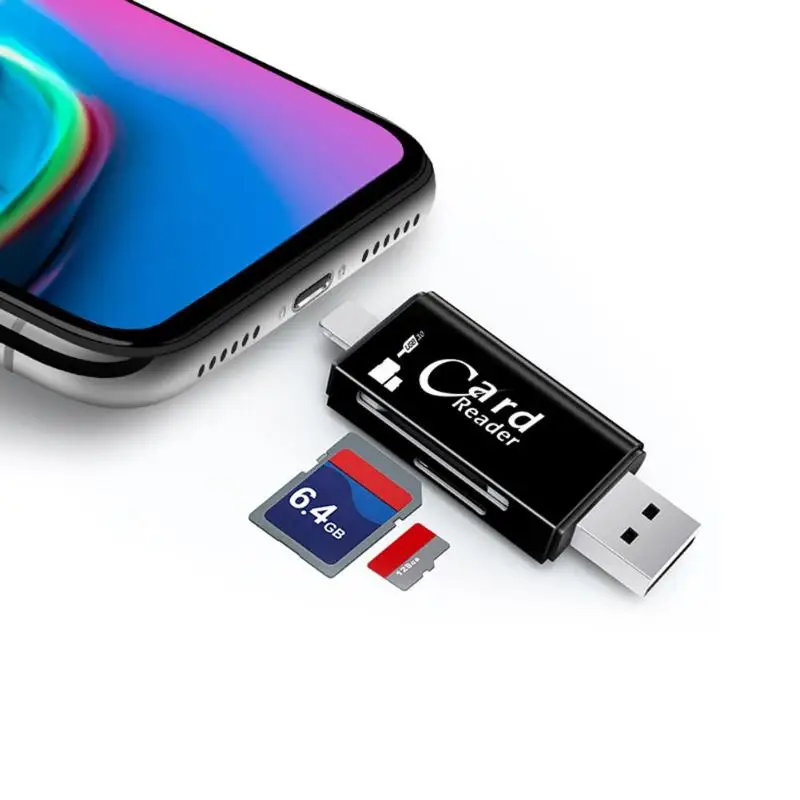 Мобильный телефон USB3.0 высокое Скорость OTG кард-ридер для SD карты памяти IPhone X/8 |