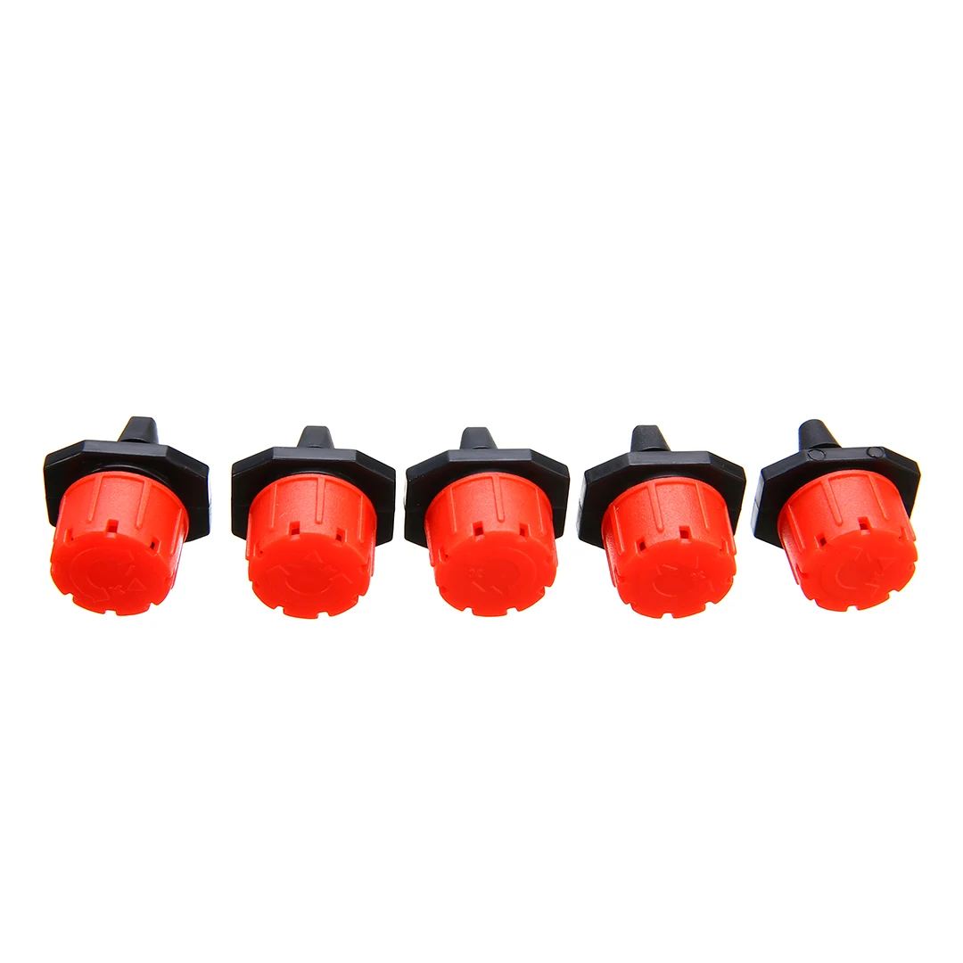 

100Pcs 1/4Inch Adjustable Micro Drip Irrigation System Watering Sprinklers Anti-clogging Emitter Dripper Red Garden Supplies