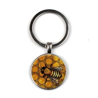 honey peak keychain glass time gem keychain key jewelry diy custom photo personality gift keychains gifts for men