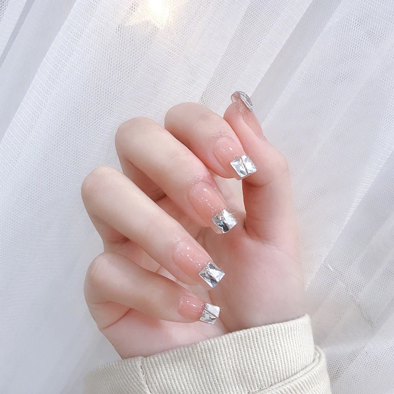 Стразы для дизайна ногтей 20 шт/упак. plat en forme de verre allongé cristal clair pierres pour 3D ongles accessoires