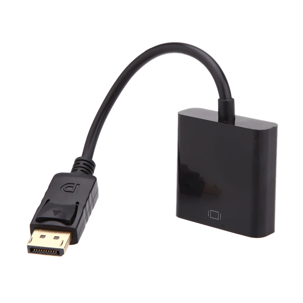 Портативный переходник 1080p DP DisplayPort папа-VGA мама Кабель-адаптер аудио-видео кабель