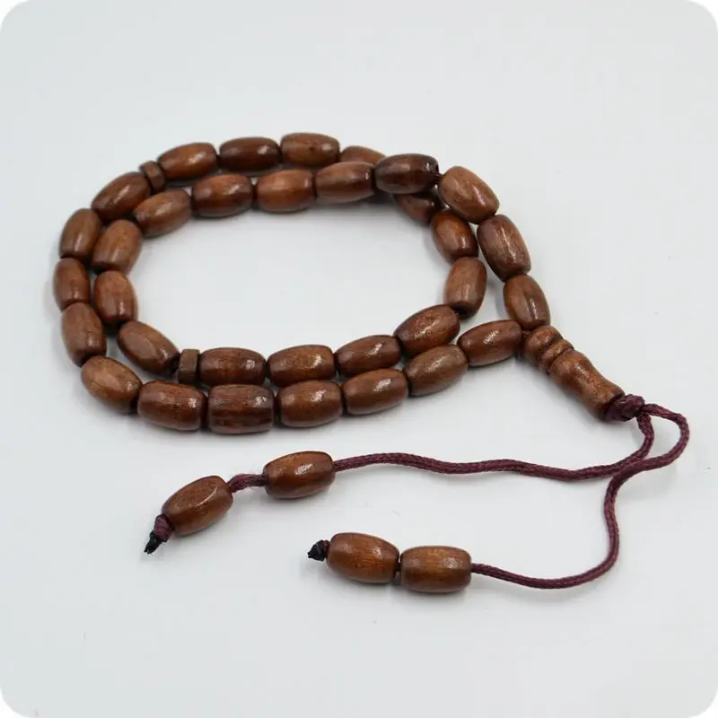

50x 8mm Wooden 33 Prayer Beads Islamic Muslim Tasbih Subhah Masbahah Misbahah Allah Muhammad Rosary