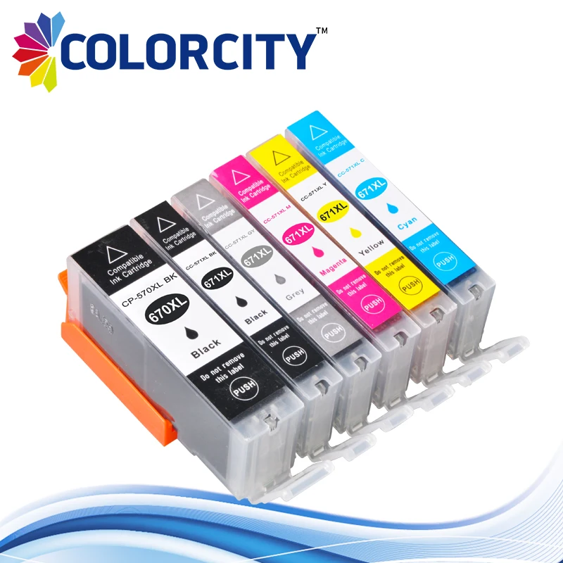 Цветной совместимый 670 671 XL чернильный картридж Замена для canon pgi-670 cli-671 pgi670 PIXMA MG7760