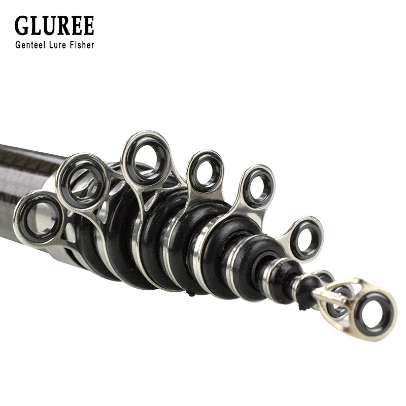 GLUREE 30T карбоновая спиннинговая телескопическая Рок Удочка 1 8/2 1/2 4/2 7/3 0/3 6 м MH