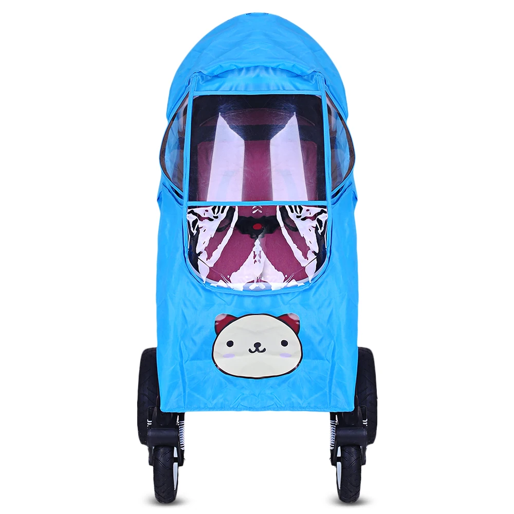 Baby Stroller Pushchair Pram Accessories Rain-Proof Wind-Proof Rain Cover For Outdoor Travel Cute Cartoon Pattern Parts | Мать и ребенок