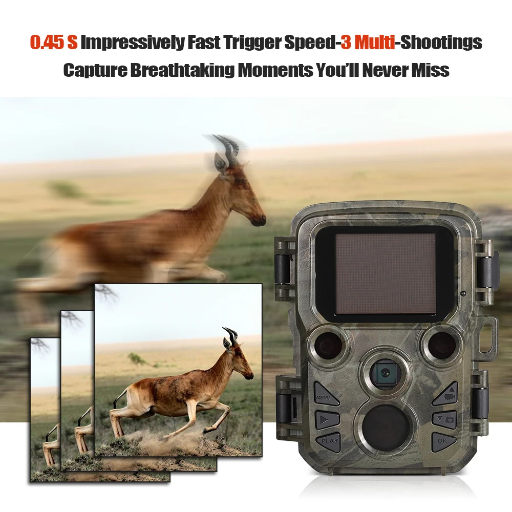 12MP 1080P фотоловушка миниатюрная охотничья игра для наблюдения в дикой природе