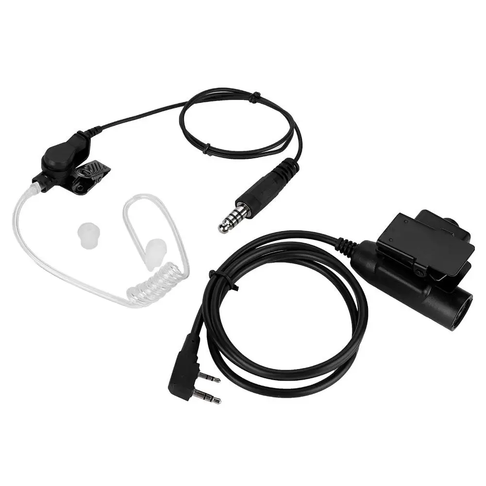 K head Air Duct Walkie talkie In ear гарнитура Акустическая трубка наушник с кнопкой PTT 2019|Рации| |
