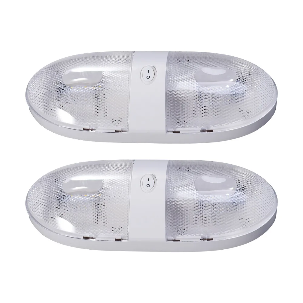 4 шт. двойной светодиод 12 В Вт купольный свет RV с переключателем вкл/выкл