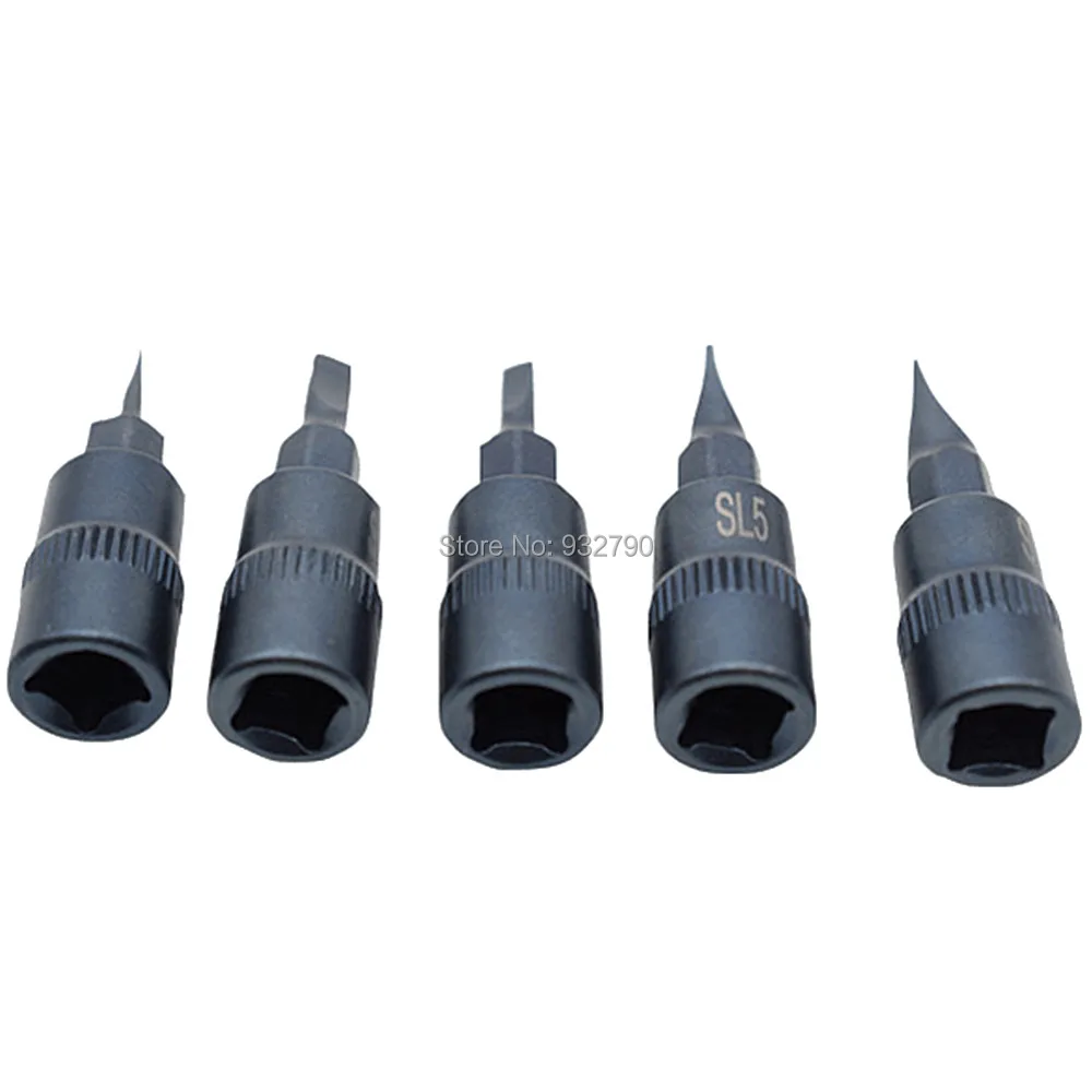 

Набор бит для отвертки, 5 шт., 1/4 дюйма, SL2, SL3, SL4, SL5, SL6