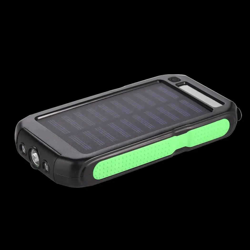 Солнечная энергия общий портативный двойной USB внешний аккумулятор встроенный