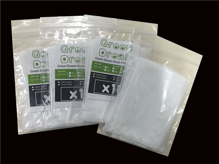 25/90/120/160 micron 2x4.5 nylon mesh rosin press tea filter bag - 50pcs