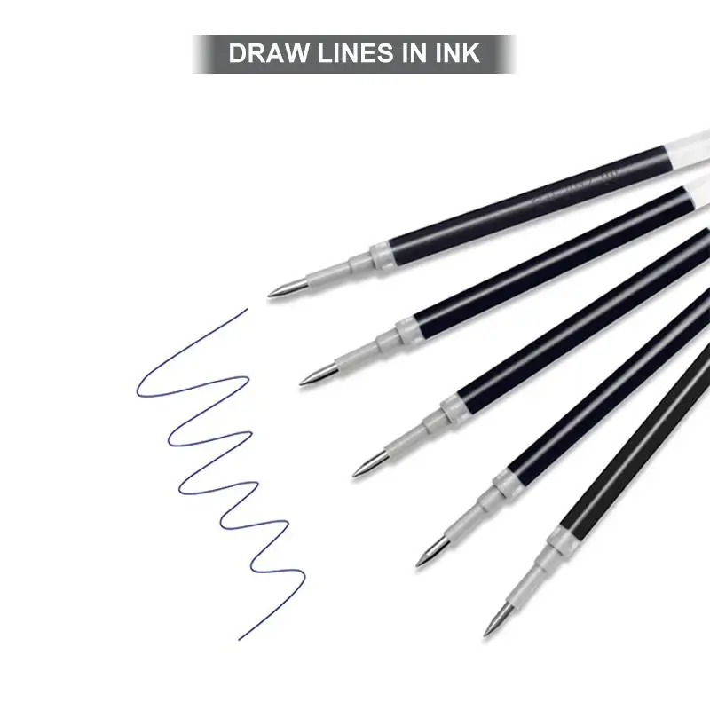 

Gel Pen Refills 0.5mm Needle Tip Liquid Gel Pen Black Red Blue Ink Pack of 20