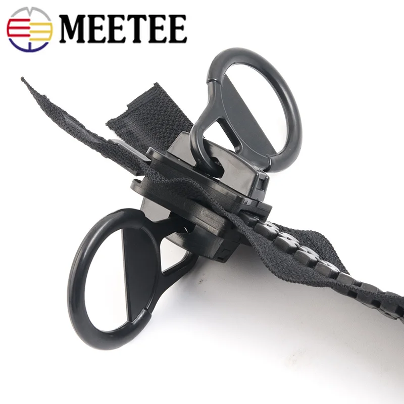 Meetee 20 # большие черные двойные слайдеры на молнии из смолы открытые для пуховой