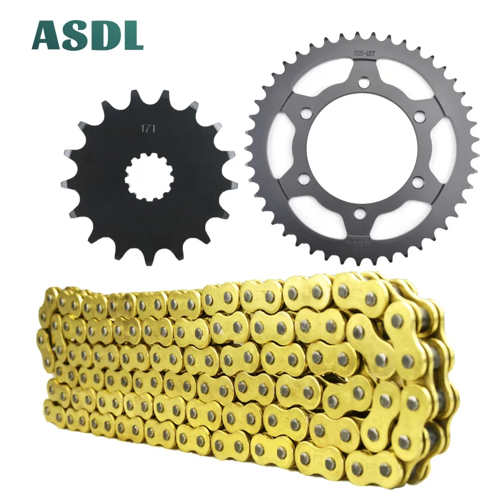 525 17T 45T Motorcycle motor Transmission Chain and front rear sprocket set for SUZUKI GSX-R750 Moto GP GSX-R 750 2011 - 2018 | Автомобили