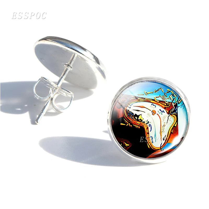 Ван Гог Художественная печать абстрактная картина маслом стекло кабошон серьги