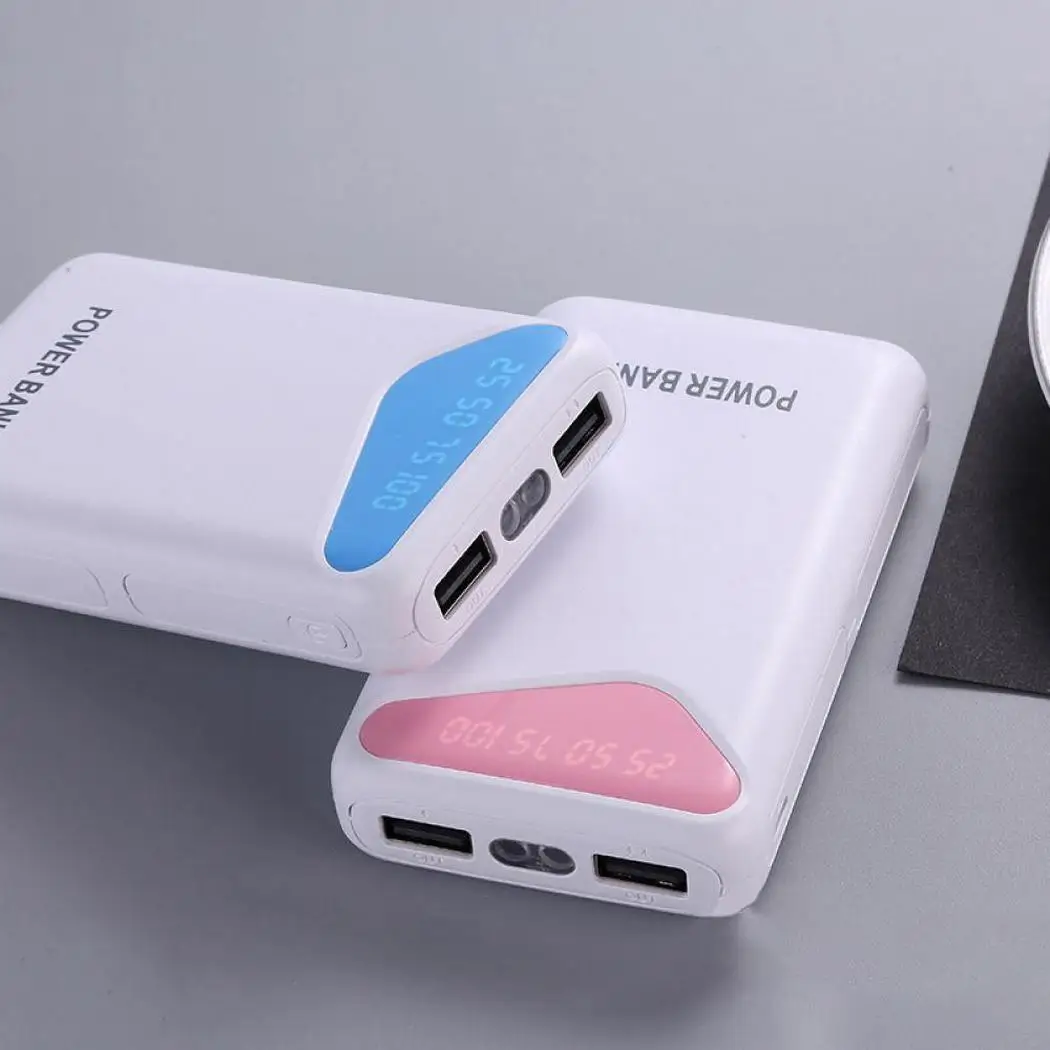 10000 mAh портативный двойной USB внешний аккумулятор 18650 литиевая 5 V/1A микро двойное
