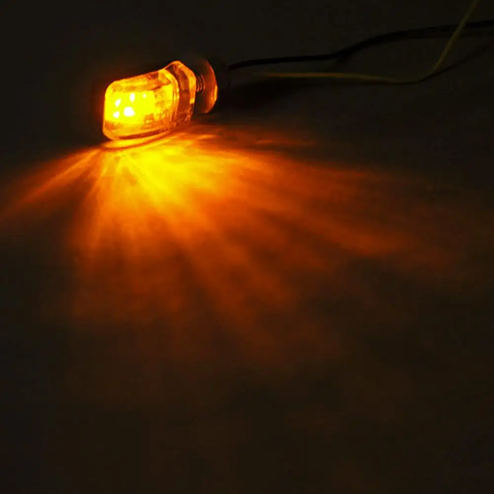 Universal Motorcycle Turn Signal Indicator lamps 12V 4 x 6 LED Mini Blinker Light |