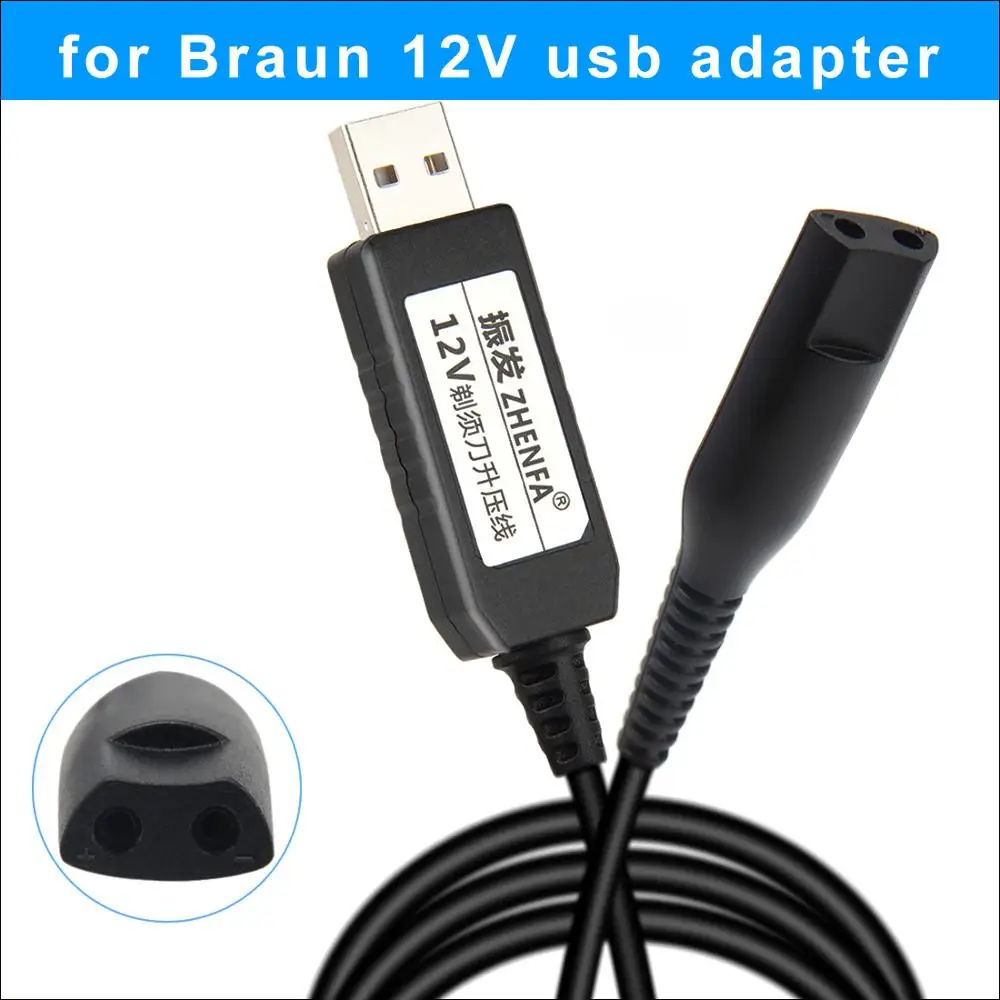 USB 12v Charge Cable Braun Shavers 7 W 5210 Charger adapter Power for Electric razor Series 1 3 5 7 9 3731 3730 3020 5010 5517