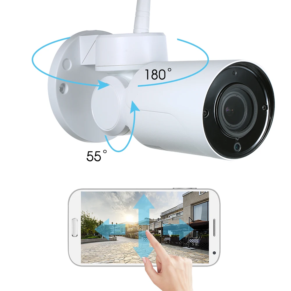 1080P HD Bullet WIFI камера PTZ наружная Всепогодная Беспроводная ip 2.0MP 3 6 мм шт. ИК