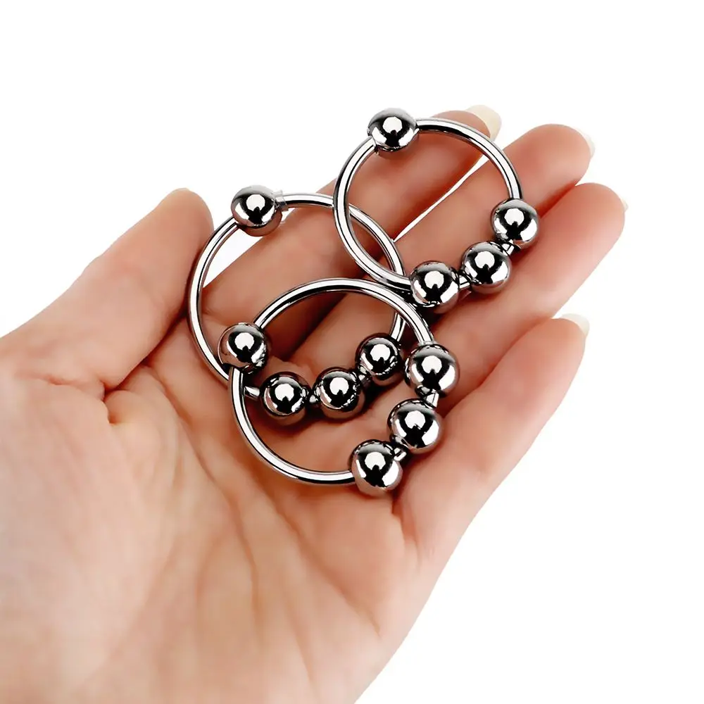 Meselo мужское кольцо с 4 шариками металлическое замком из нержавеющей стали для