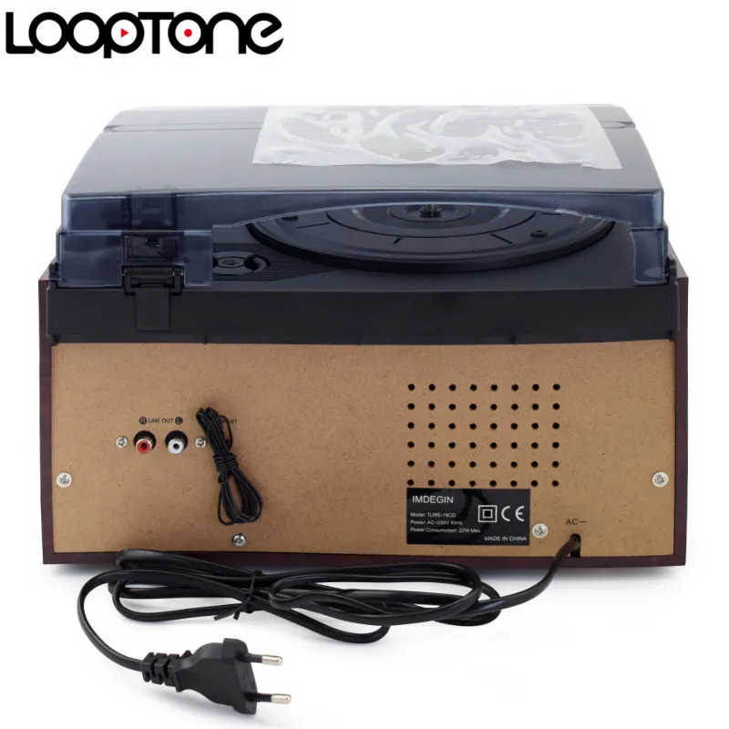 LoopTone проигрыватель виниловых пластинок встроенный 3 Вт стерео колонки CD и
