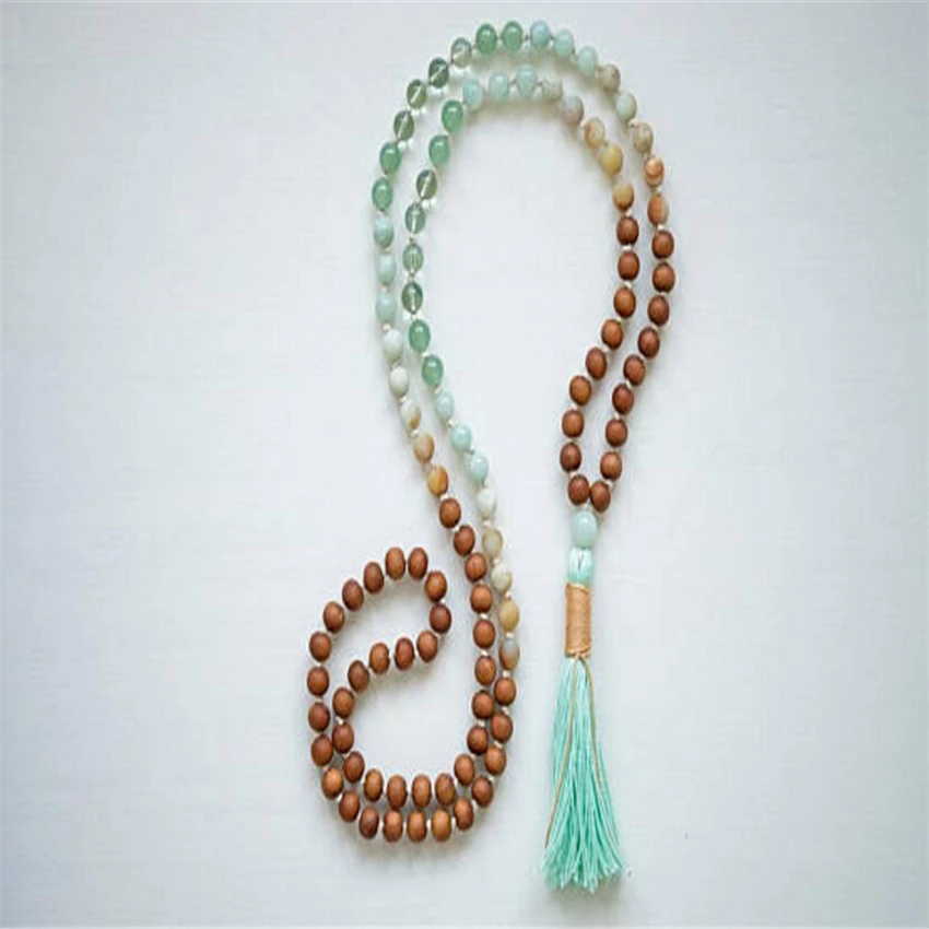 6MM Sandalwood Seven chakra colors Necklace Tassels Wrist Wristband energy Bless MONK Meditation Buddhism Lucky Chakas | Украшения и