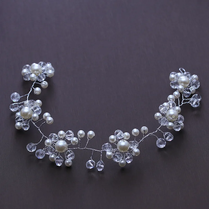 Handmade Simulated Pearl Headband Hair Accessories Fashion Women Headdress Wedding Party Headwear Ornament Girls Headpiece Gifts | Украшения