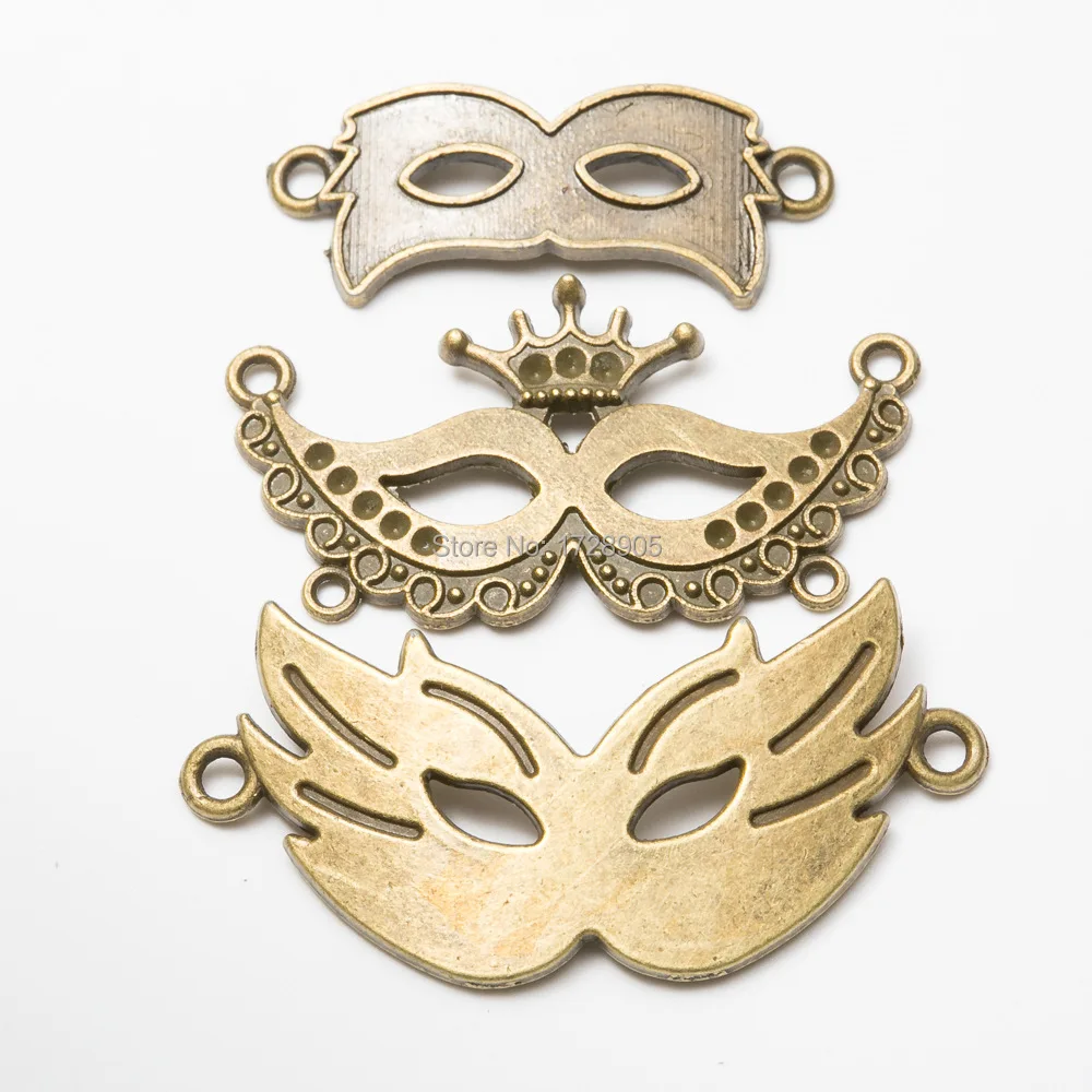 

Mask Charm Pendants Bronze Mask Charms Pendant DIY Jewelry for Necklace Bracelet Craft Findings 10pcs