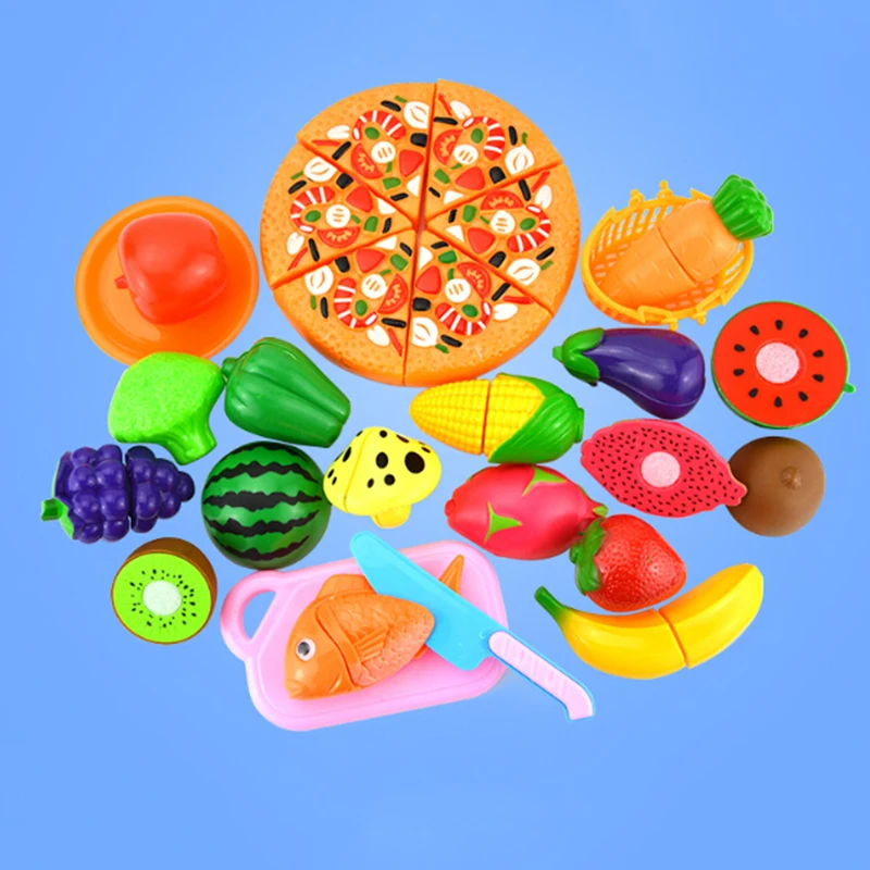 24 шт набор фрукты растительная пища игрушки режущий детские кухонные | Игрушки и