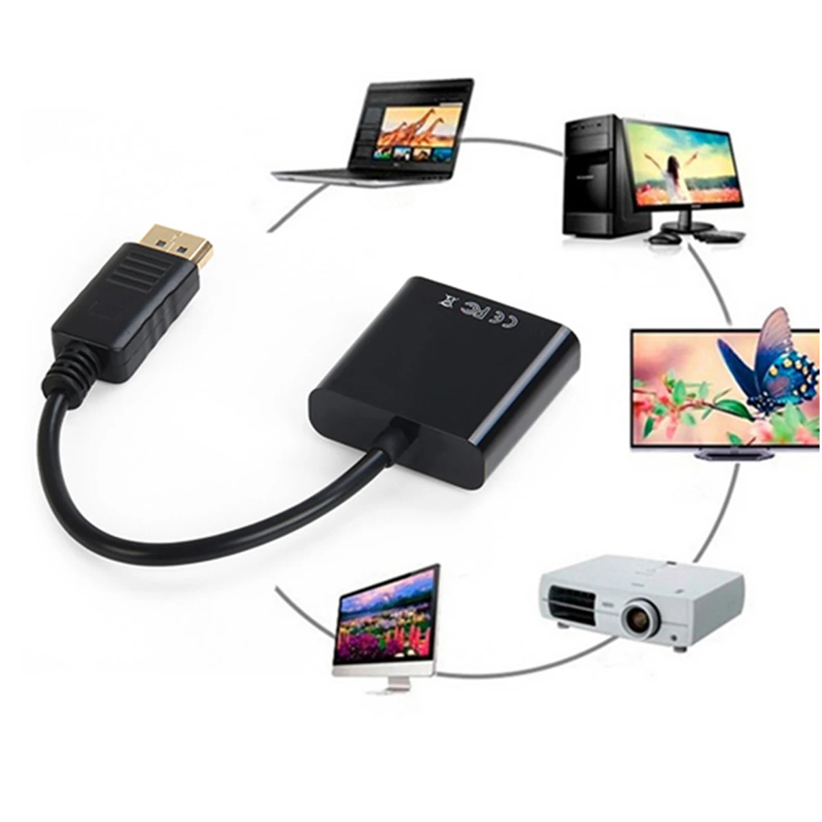 

Xiwai 0.1m DP DisplayPort to DVI-D Converter Adapter Cable