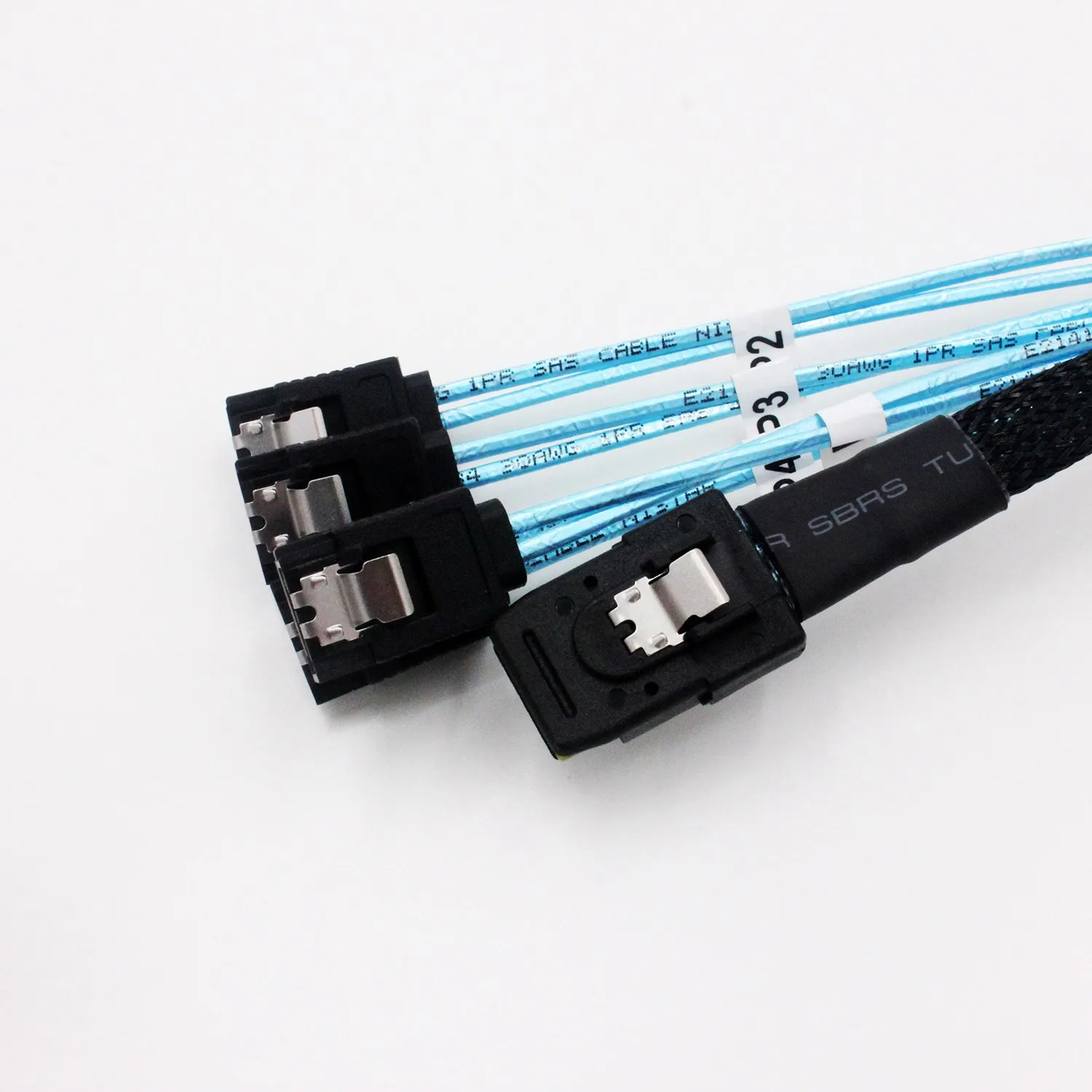 Top Mini SAS 36Pin SFF-8087 Male To 4 SATA 7Pin Female Cable Host/Controller Target/Backplane (0.5m) |