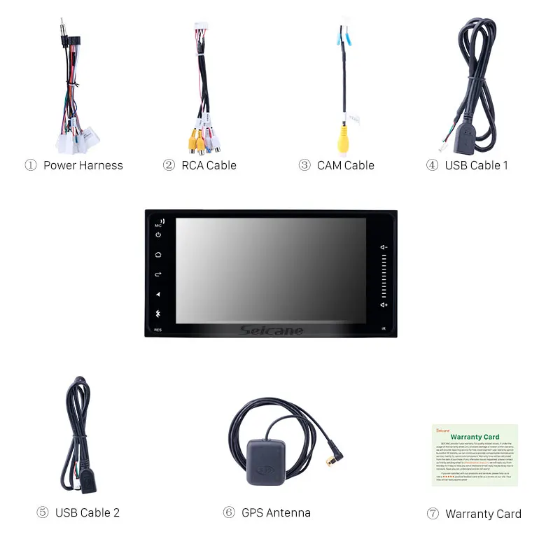 Seicane 7 &quot2din Android 8 1 Автомобильный мультимедийный плеер GPS навигация Радио для TOYOTA