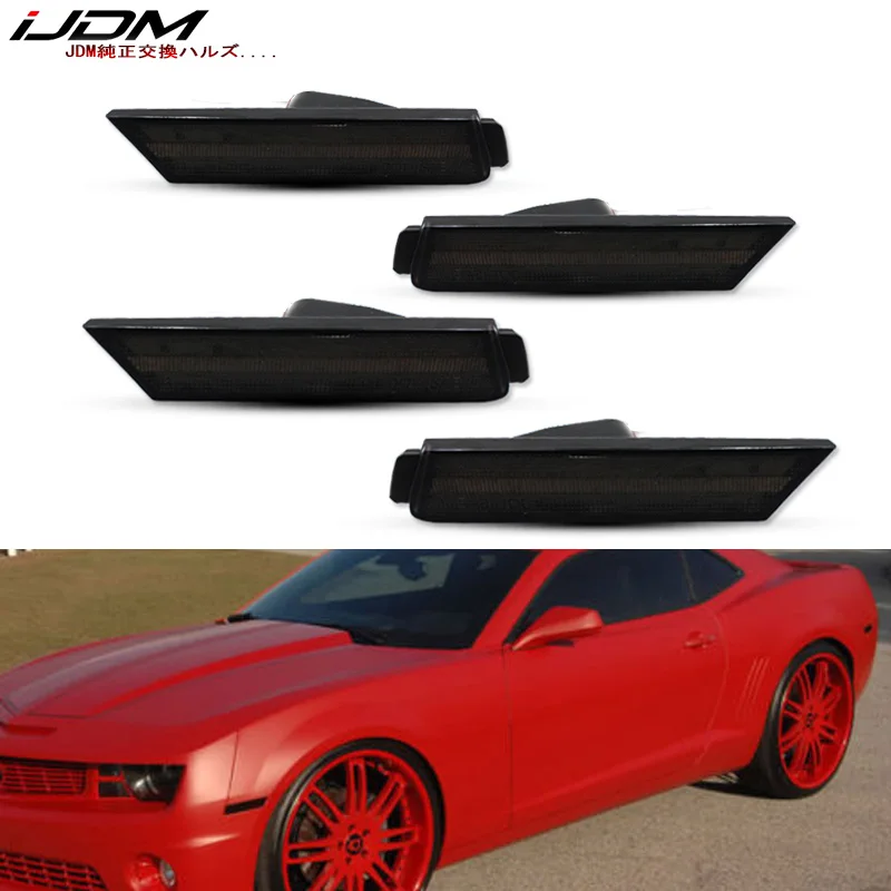 IJDM передние и задние боковые габаритные лампы корпуса для 2010 2015 Chevy Camaro огни без